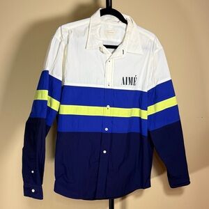 Aimé Leon Dore Nylon wind breaker shirt color  Blue size Large